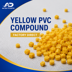 เม็ดพลาสติก PVC สีเหลืองพร้อมใช้งาน AD K-Y50 สำหรับปลอกสายเคเบิล โปรไฟล์ ความแข็งตามสั่ง และพลาสติก An Dat - Product Image 1