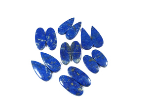 Radha Arts High Quality Natural <b>Lapis</b> <b>Lazuli</b> Blue Cabochon Gemstone Pair for Jewelry Making Handmade Matched Pair From Rajasthan - Product Image 6