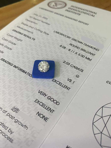 Diamantes Sueltos al por Mayor, Color D, 1-10 Quilates, Forma Redonda, Certificados por IGI, Claridad VVS, Diamantes Cultivados en Laboratorio CVD para Joyería - Product Image 2