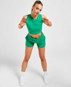 Top corto con logotipo personalizado para mujer, venta al por mayor, camiseta sin mangas de alta calidad, tops cortos sexis de poliéster Spandex para mujer - Product Image 4