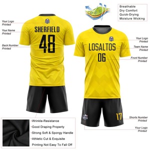 Tenues de football athlétiques respirantes pour équipes – Ensembles de maillots de football - Product Image 4