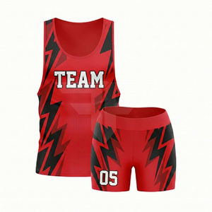 Uniforme de Atletismo con Logotipos de Equipos, Estilo Americano, Traje para Maratón con Impresión por Sublimación Completa - Product Image 1