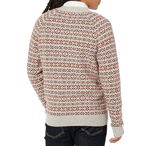 Nouveau cardigan en tricot respirant à séchage rapide pour homme, motif géométrique, laine de haute qualité, hiver, OEM/ODM, logo frontal personnalisable - Product Image 4