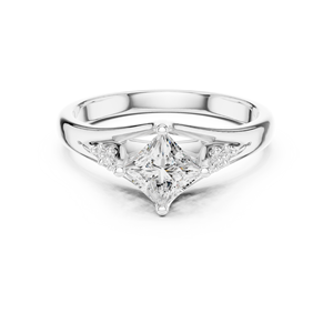 Joyas de oro Galaxy Anillo de compromiso de aspecto real de 14K - Product Image 4