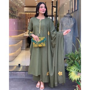 Conjunto elegante de parte superior e inferior para mujer con Dupatta para fiestas - Product Image 4