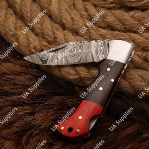 Cuchillo Plegable de Acero de Damasco Hecho a Mano, Hoja Afilada Tipo Clip Point, Alta Calidad, EDC, Supervivencia, Caza, Camping, Táctico, OEM, DIY - Product Image 5