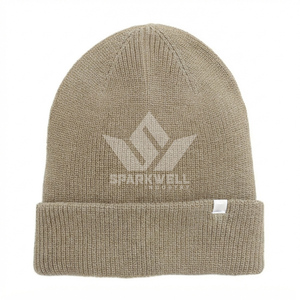 Gorro de Invierno Tejido de Acrílico Unisex SPARKWELL, Color Sólido, Estilo Casual, Talla Adulto 56-58CM - Product Image 6