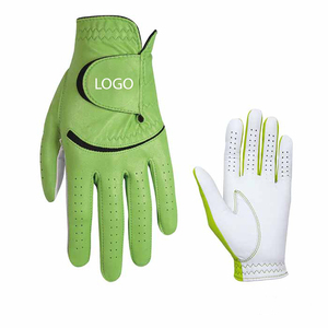 Vantrex Industries Gants de golf vert et blanc en cuir Cabretta, doigts complets, respirants, antidérapants, fermeture à pression, pour femmes - Product Image 2