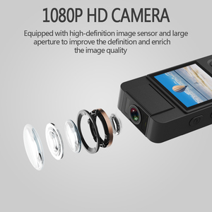 1080P Wearable Body <b>Camera</b> 180 Degree Rotating Lens 150 Degree Wide Angle <b>Night</b> <b>Vision</b> Motion Detection for Cycling Travel - Product Image 4