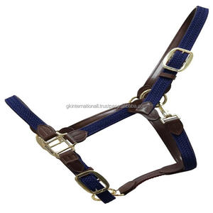 Licou de cheval en cuir tressé de luxe fait à la main beaucoup de couleurs tailles personnalisées licou de cheval en cuir tressé au prix de gros - Product Image 1