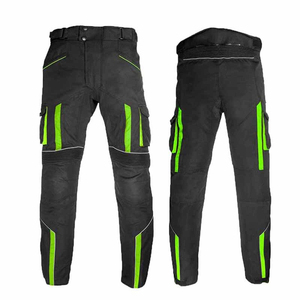 Pantalones de cuero para motocicleta de ajuste personalizado para hombre, tela elástica Cordura, a prueba de viento, transpirables, para invierno, carreras, seguridad, talla grande - Product Image 1