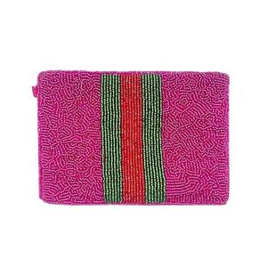 Sac à main d'embrayage de conception Tropicana de broderie perlée élégante de qualité supérieure avec la conception élégante de déclaration de travail manuel par Hiba Enterprises - Product Image 5