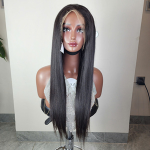 Peluca de Cabello Humano Liso Extremo con Encaje Frontal HD 13x6 Pre-Arrancada, 300% de Densidad, 30-40 Pulgadas, Pelucas de Cabello Humano con Encaje Frontal 13x4 para Mujeres - Product Image 1