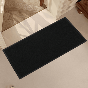 Tappeto d'ingresso commerciale in PVC composito nero 90x150x1.2cm, extra lungo, spesso, resistente, a pelo riccio, per protezione del pavimento e benvenuto - Product Image 2
