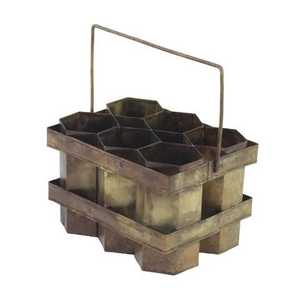 Support de table moderne en métal noir alvéolé pour 8 flûtes à vin ou champagne, idéal pour la maison, la cuisine ou le bar - Product Image 3