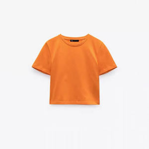 Camisetas Casuales Personalizadas OEM 2026 para Mujer, Camiseta de Algodón Suave y Transpirable con Cuello Redondo, Marca Privada, Múltiples Colores, Venta al Por Mayor - Product Image 5