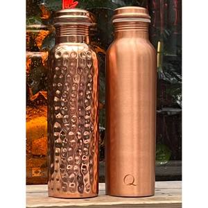 Bouteille d'hydratation contemporaine en cuivre, récipient à boisson en métal texturé, gourde pour le quotidien, fabricant OEM ODM pour l'exportation - Product Image 4