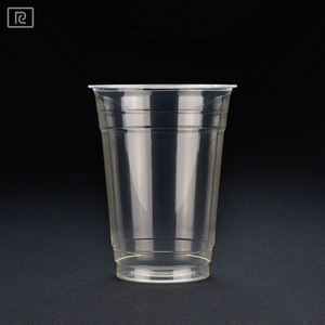 Riiqi 16oz 500ml R16 PLA Gobelet jetable en plastique transparent 96mm de diamètre Style simple Forme populaire pour l'industrie des boissons - Product Image 2