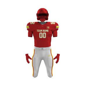 Uniformes de Fútbol Americano Personalizados al por Mayor, Conjuntos de Uniformes de Práctica y Juego de Color Sólido para Adultos, Uso Deportivo, 100% Poliéster - Product Image 3