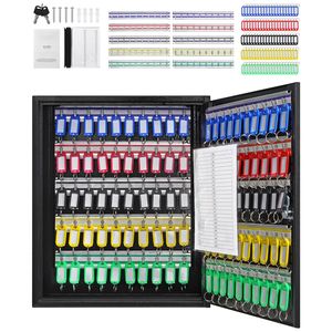 Armadietto Portachiavi Regolabile in Acciaio # # # #   Organizzatori da parete per posta e chiavi # # # #   100 Etichette Colorate per Chiavi - Product Image 1