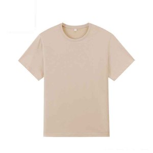Camiseta de Algodón Lisa para Hombre, Cuello Redondo, Manga Corta, Corte Regular, Estilo Casual, Tejido Jersey, Color Sólido - Product Image 5