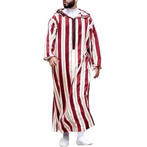 OEM 2026 Vêtements Islamiques Arabes de Dubaï de Haute Qualité pour Hommes, Thawb Jubba à Manches Courtes, Thobes Ethniques Couleur Unie, Thobe Musulman pour Hommes - Product Image 1