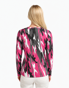Camiseta de Manga Larga con Estampado de Camuflaje para Mujer, Cuello Redondo, Estilo Casual, Ajustada, Ropa de Moda Urbana - Product Image 2