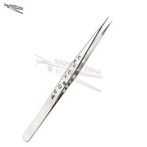 Pinzas de extensión de pestañas de acero inoxidable de alta calidad no magnéticas y último diseño con punta puntiaguda - Product Image 3