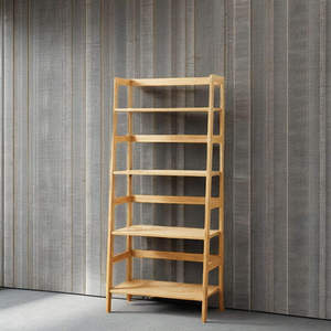 Estantería de Madera de 4 Niveles DISICO, Color Natural, Estante de Almacenamiento Independiente para el Hogar, Oficina, Sala de Estar - Product Image 3