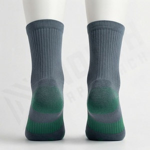 Crew <b>Socks</b> Solid Gray Breathable Polyester Spandex <b>Running</b> Athletic Sports <b>Socks</b> for Adults Summer Standard Thickness - Product Image 2