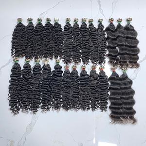 Bande de cheveux bouclés en 100% Extension de cheveux humains vietnamiens sans cuticule chimique alignée tissage de cheveux prix de gros pour les femmes noires - Product Image 5