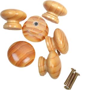 Round <b>Mushroom</b> Shape Wooden Cabinet Door Knob Custom Color Shape Size Made in India - Product Image 1
