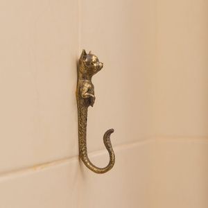 Cat Shape Metal Clothing Organizer Vintage Eco-Friendly <b>Wall</b> <b>Hook</b> for Bathroom Use Durable Carved - Product Image 1