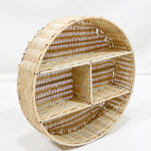 Organizador de Escritorio Redondo Minimalista Artex Dong Thap de Mimbre Sintético con Compartimentos Múltiples y Multifuncional - Product Image 5