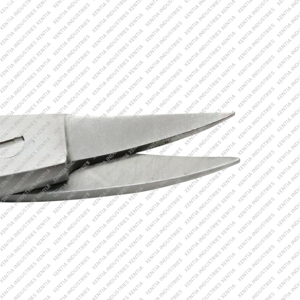 Ciseaux courbes dentaires TC CE pour couronnes, 4,5 pouces, en carbure de tungstène, pour la coupe de couronnes chirurgicales, instrument médical en acier inoxydable - Product Image 4