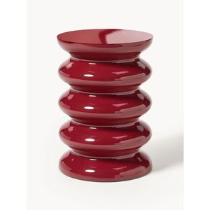 Table d'appoint en fer forgé résistante aux intempéries pour l'intérieur et l'extérieur, table ronde en métal robuste, meubles colorés avec revêtement en poudre - Product Image 3