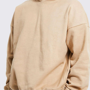 Ensemble sweat-shirt à capuche et pantalon de jogging unisexe beige, couleur unie, coupe décontractée, poches latérales, poids moyen, 100% coton - Product Image 5