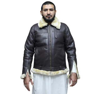Vestes en cuir pour hommes avec poches latérales, style de haute qualité, veste pour hommes fabriquée au Pakistan - Product Image 1