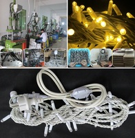 Guirlande lumineuse LED rechargeable 220V IP65 étanche 10m pour extérieur, maison à 2 étages, rideau de lumières féériques, Noël, Nouvel An, festival