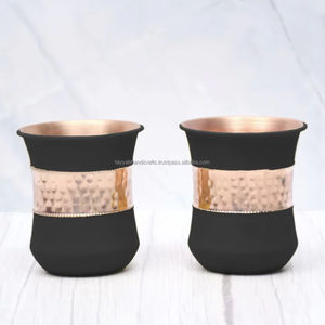 Verres à boire en métal gravés à la main, accessoires de vaisselle, vaisselle de table pour hôtel et maison, verres en cuivre pur - Product Image 1