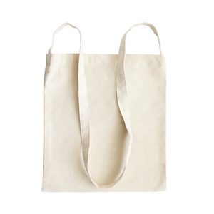 Bolso de lona de tamaño estándar, ecológico, blanco, para compras, de algodón, escolar - Product Image 1