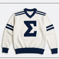 Sweat-shirt à col rond en polaire 360g pour homme, style vintage, éco-responsable, broderie personnalisée de la grande lettre Sigma, Phi Beta Sigma, hiver