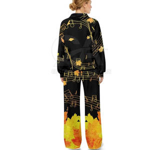 Conjunto Deportivo Casual para Mujer, Estampado Completo, Algodón/Poliéster, Sudadera con Capucha Personalizada a la Moda - Product Image 2