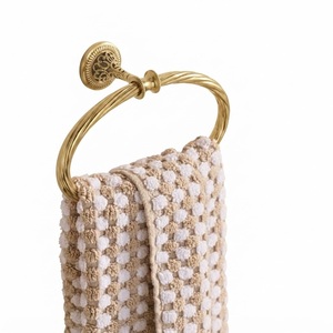 Luxury Antique Brass <b>Towel</b> Ring Solid Brass Wall-Mounted Hand <b>Towel</b> <b>Rack</b> for Home Hotel Bathroom Decoration On Sale - Product Image 1