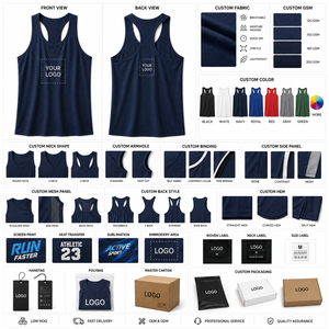 OEM Manufacturer Custom Custom Printed Logo <b>Mesh</b> Tank <b>Top</b> Ribbed Neckline Trim Cotton Fabric For Basketball Fitness Fashion - Product Image 6