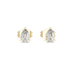 Pendientes de Diamantes Cultivados en Laboratorio con Corte Pera de 0.25CT, Engastados en Oro Amarillo de 18K, para Compromiso, Boda, San Valentín, Uso Diario - Product Image 3