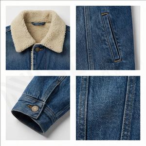 Chaqueta vaquera de invierno para hombre 2025, cálida, gruesa, Color personalizado, logotipo frontal, alta calidad, talla grande - Product Image 4