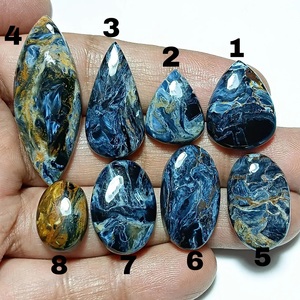 พลอยพีเทอร์ไซต์ธรรมชาติแบบคาโบชอง คละสี หลายสี สำหรับทำเครื่องประดับ เหมาะสำหรับช่างเงิน ช่างโลหะ - Product Image 1