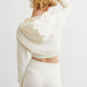 Sweat-shirts à capuche pour femmes, style populaire, couleur marron et blanc, vente de sweats à capuche pour femmes - Product Image 4