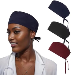 Gorros Quirúrgicos Unisex Ajustables de Marca Dental para Doctores y Enfermeras, Gorros de Trabajo de Hospital en Tela de Poliéster/Algodón - Product Image 3